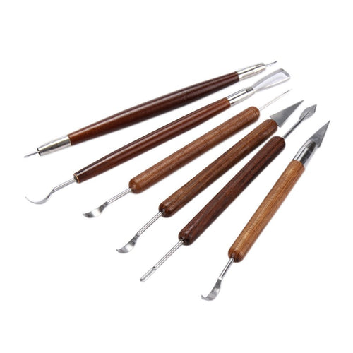 6 PCS/Set Pottery Ceramics Tools Polymer Clay Modeling Tools Wax Carving Sculpt Tool DIY Tools